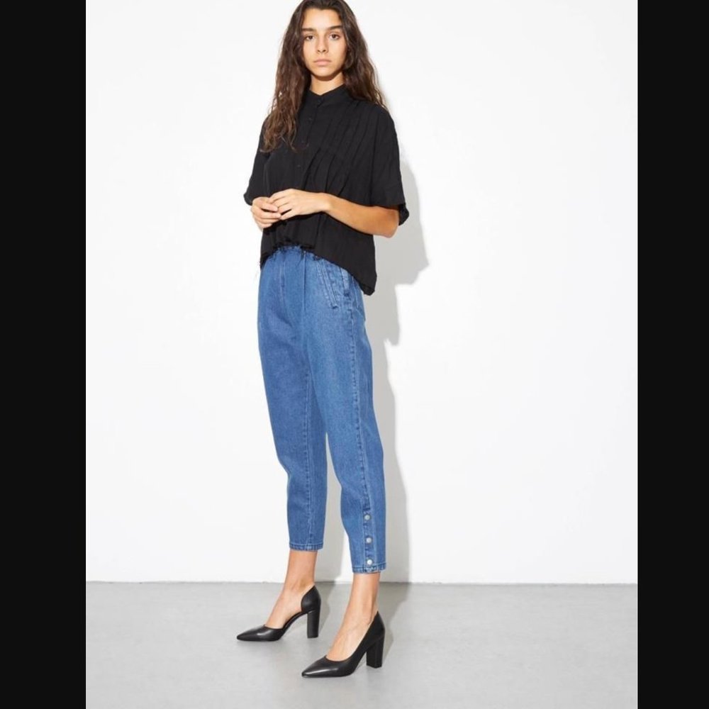 OAK Black Side Zip Baggy Jean - Picture 4 of 12